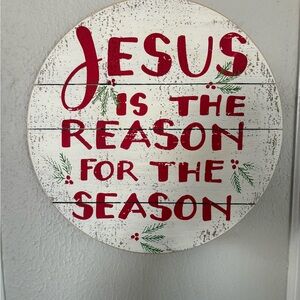 Rustic Red Holiday Wall Plaque